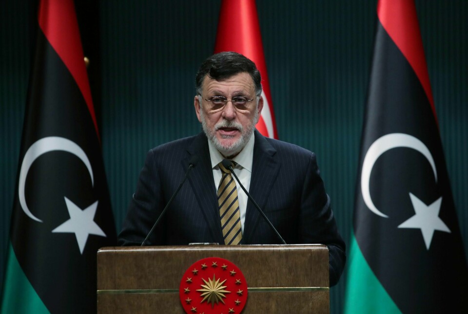 BER OM HJELP: Fayez Sarraj leder regjeringen i Libya. Han mener Egypt truer med krig. Han vil ha hjelp fra resten av verden.