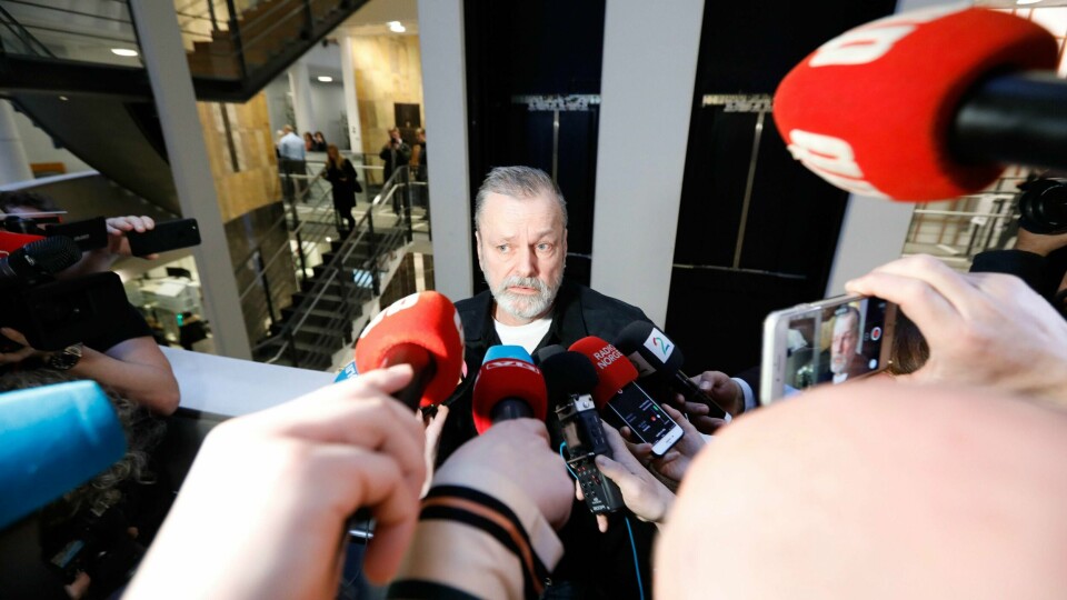 SNAKKER: På dette bildet snakker Eirik Jensen til pressen. Det ble tatt i januar i fjor.