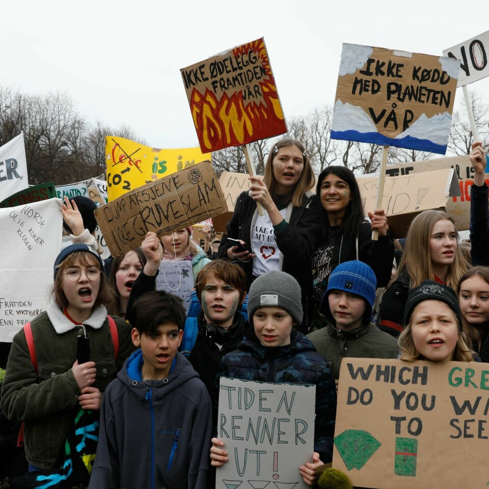 MARS: Barn og unge streiket for klimaet i mars. Fredag er de klare for streik igjen.