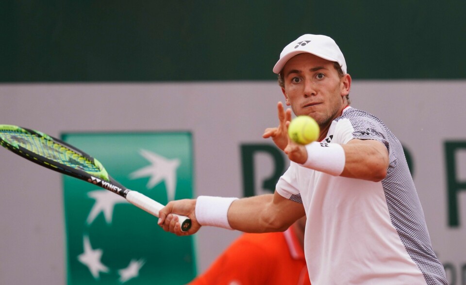 DRØM: Casper Ruud (bildet) har drømt om å spille mot stjernen Roger Federer. Fredag går drømmen i oppfyllelse.