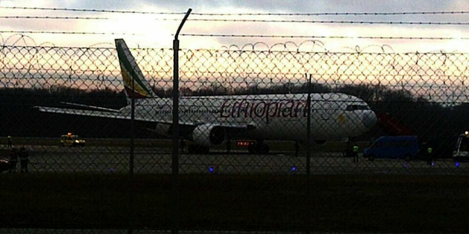 KAPRET: En person tvang et etiopisk fly til å fly til Sveits mandag. Kapreren ble pågrepet av politiet.