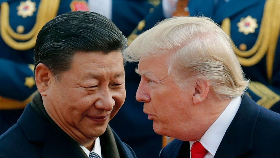 MØTE: President Donald Trump snakker med Kinas president Xi Jinping. De møttes i 2017.