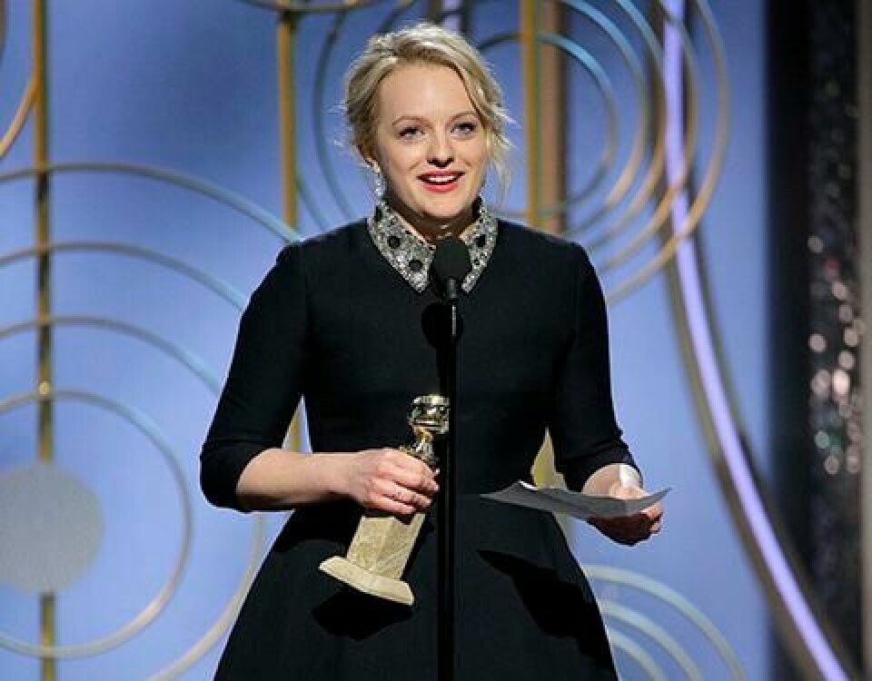 BEST: Elisabeth Moss fikk prisen for beste kvinnelige skuespiller i TV-drama. Hun har hovedrollen i serien «The Handmaid's Tale».