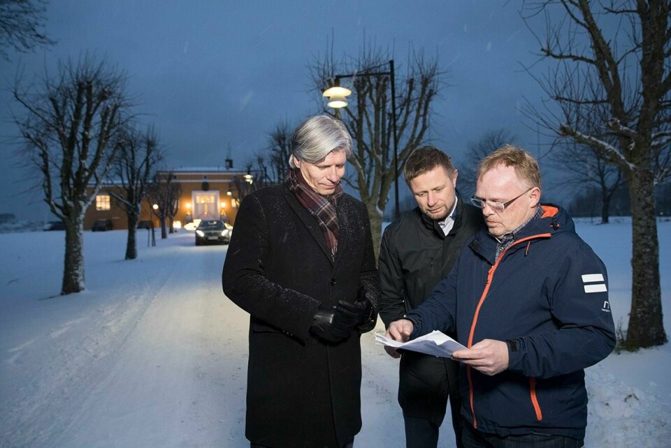 ENIG: Ola Elvestuen er nestleder i Venstre. Bent Høie er nestleder i Høyre. Per Sandberg er nestleder i Frp. De kommenterte forhandlingene torsdag kveld.