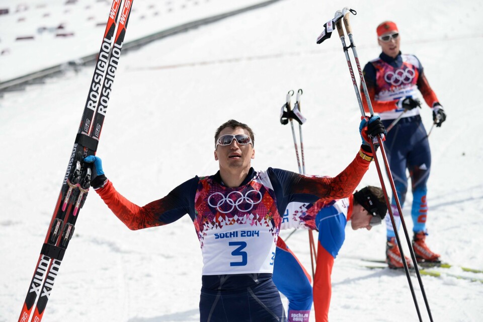 JUBEL: Alexander Legkov er frikjent for doping. Han får også tilbake gullmedaljen fra OL i 2014.
