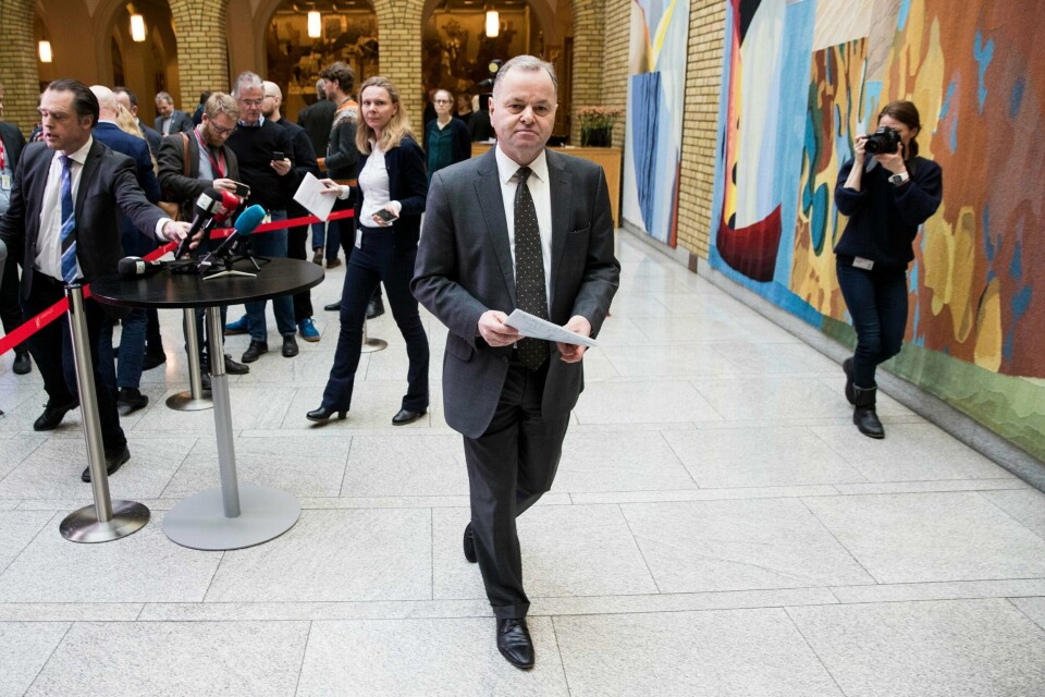 KRITISERES: Olemic Thommessen er president på Stortinget. Han får kritikk for dyr bygging.