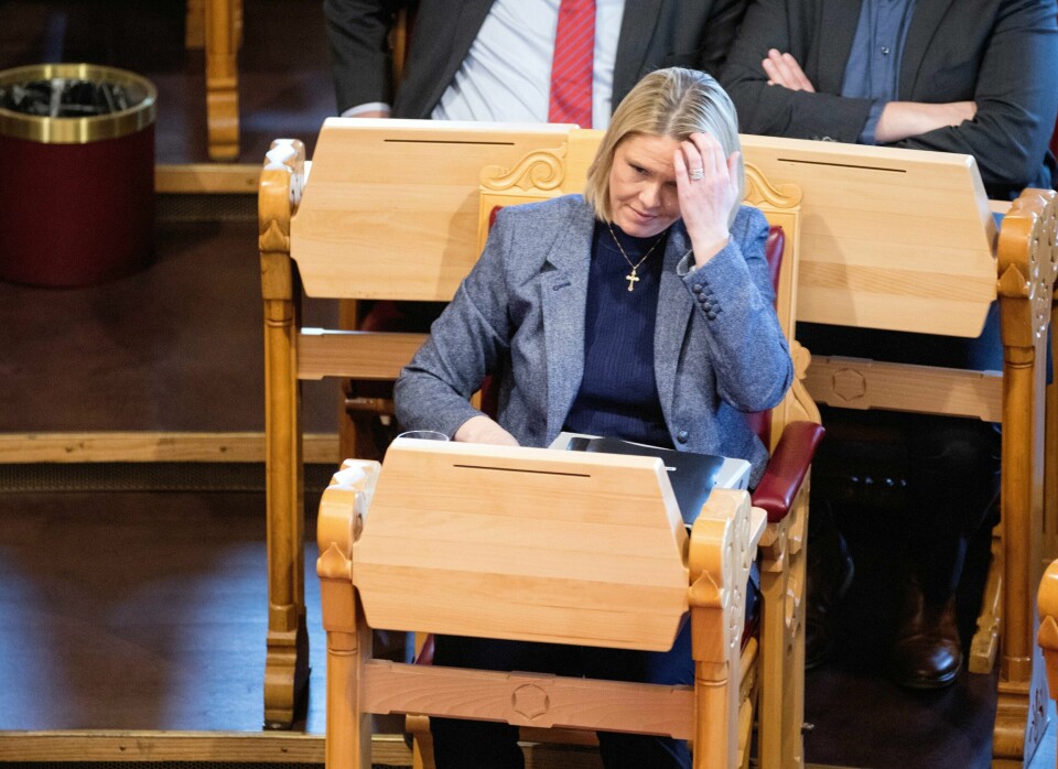 STØTTE: Justisminister Sylvi Listhaug har fortsatt statsministerens tillit. Men er det nok til at hun får bli i jobben?