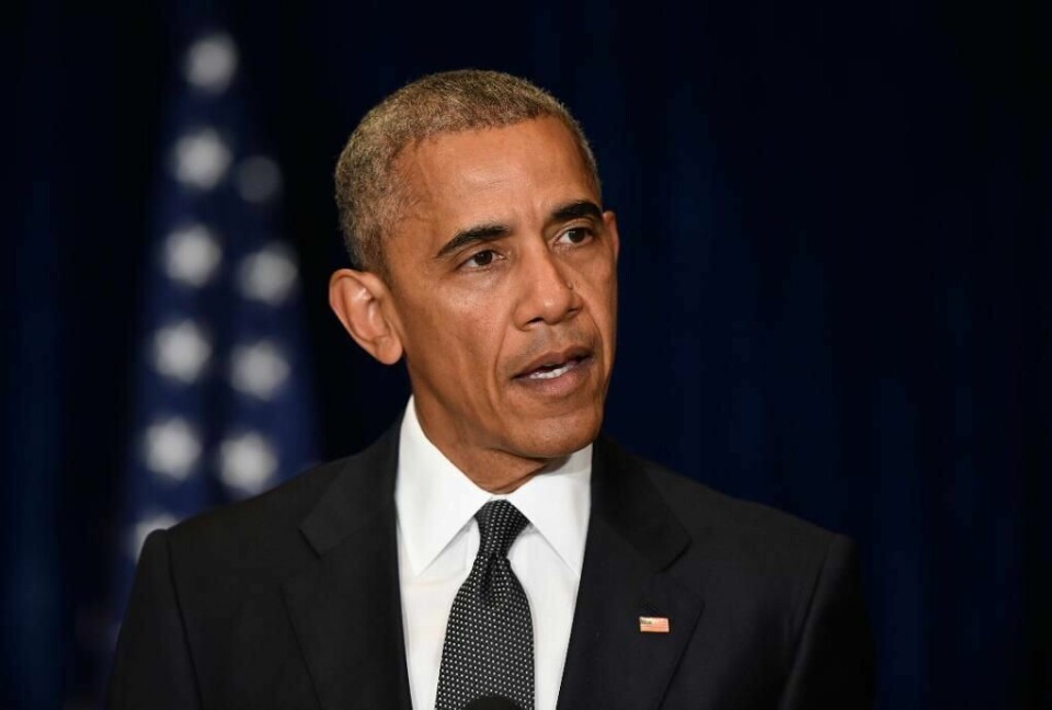 TRIST: President Barack Obama er sjokkert og trist etter drapene på politifolk.