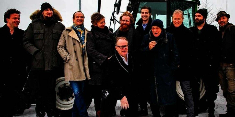 DELTAR:Flere norske filmfolk og filmer deltar i filmfestivalen i Berlin i Tyskland. Filmen «Kraftidioten» deltar i hovedkonkurransen. Her er skuespillerne og regissør Hans Petter Moland.