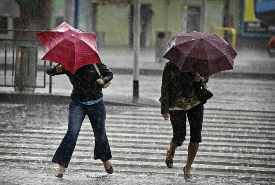 REKORD: Folket i Berget får mye regn. I juli satte de ny rekord.