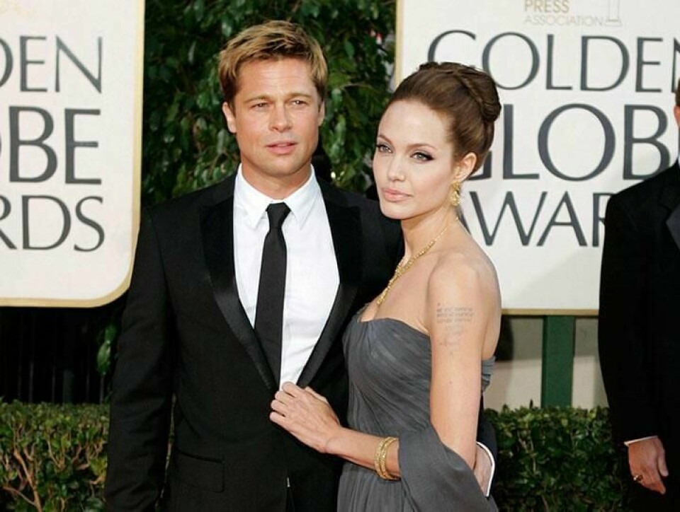SLUTT: Angelina Jolie og Brad Pitt skiller seg. De har vært sammen siden 2004.