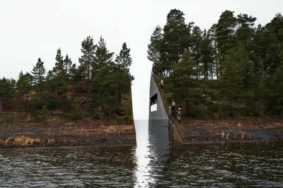TERROR: Dette skal minne oss om 22. juli og terroren. Men naboene vil ikke ha det. Regjeringen sier de kan finne et annet kunstverk.