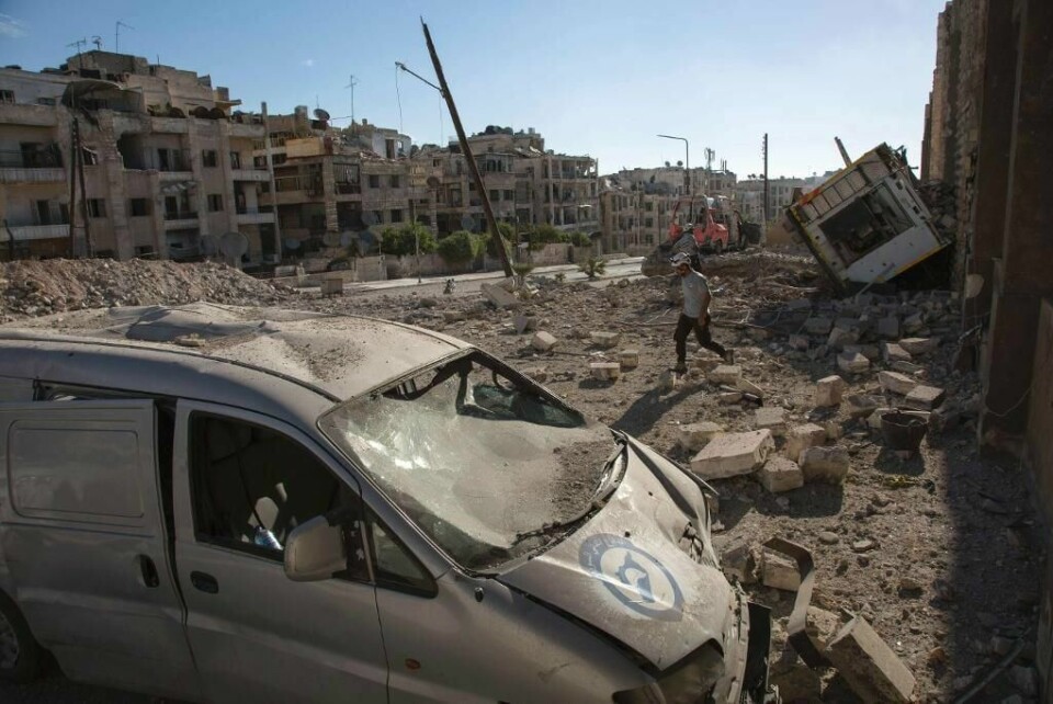 KRIG: Øst av byen Aleppo blir mer og mer ødelagt av bomber. USA vurderer å gi opprørerne der mer våpen.