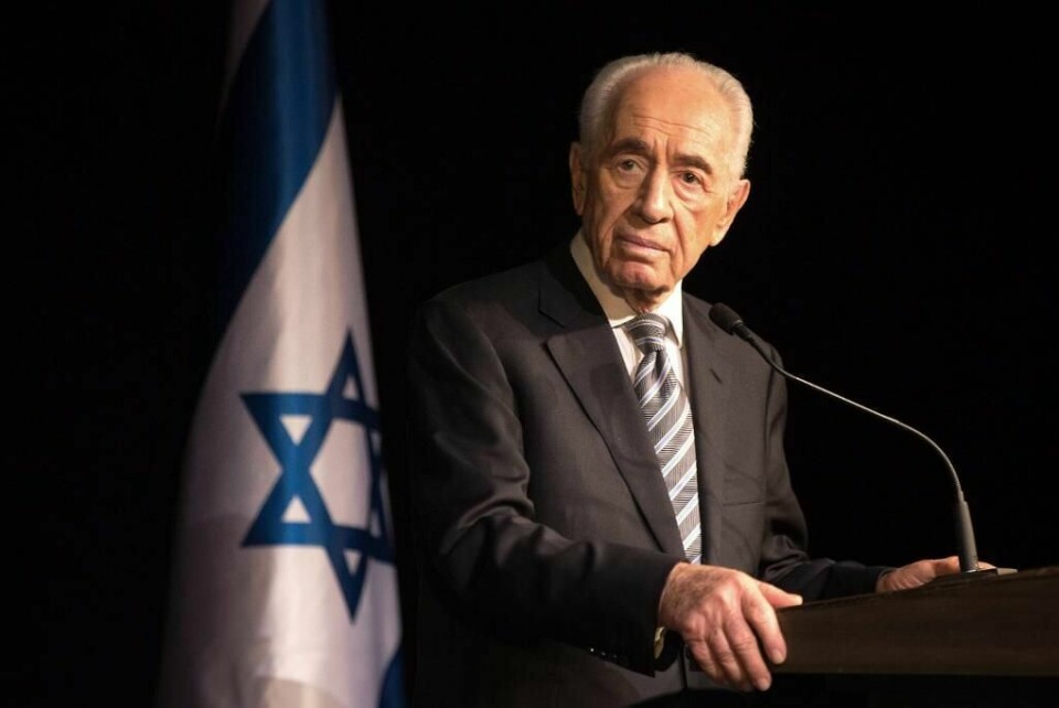 POLITIKER: Shimon Peres døde onsdag. Han var tidligere statsminister og president i Israel. Peres ble 93 år gammel. Her taler han på et møte i Israel i 2014.