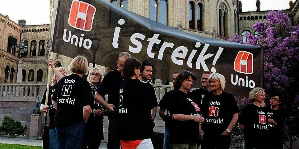 STREIK: Blant annet fagforeningen Unio er i streik torsdag.