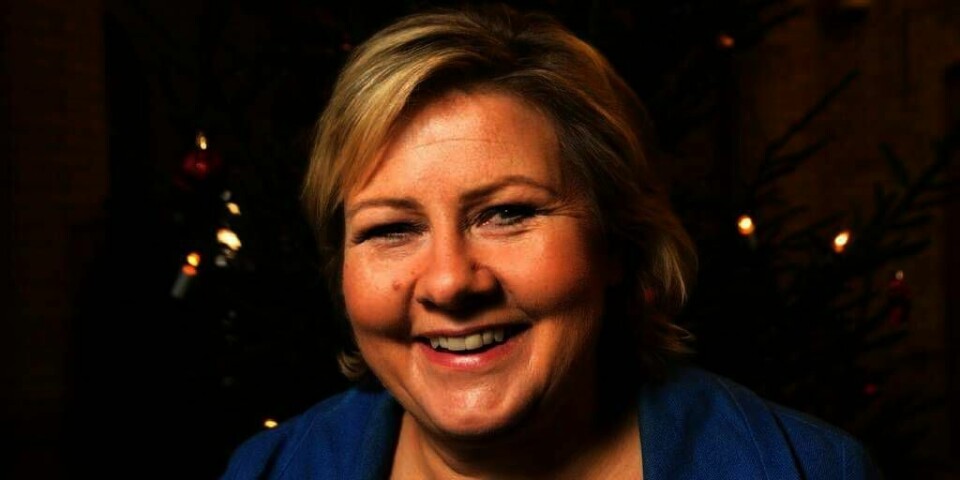 FORNØYD: Erna Solberg kan smile bredt. Hennes parti Høyre får rekordstor støtte. Solberg tror mange vil ha ny regjering til høsten.