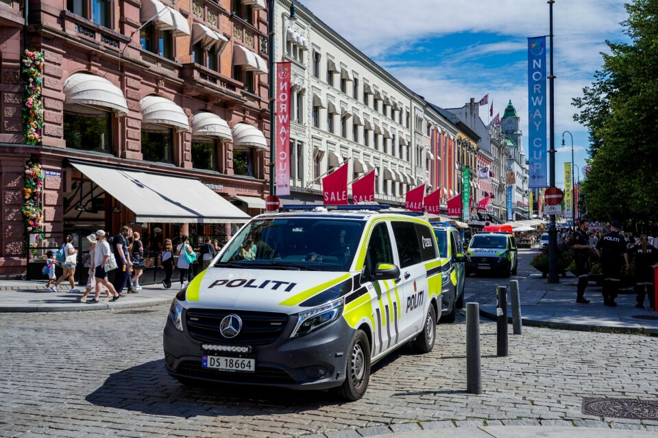 NORWAY CUP: Denne uken har to Norway Cup-deltakere blitt ranet av guttegjenger midt på Karl Johan i Oslo. En person ble truet med kniv utenfor Paleet i Oslo sentrum.Foto: Emilie Holtet / NTB