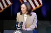 Lørdag deltok Kamala Harris på en privat pengeinnsamling i Pittsfield i Massachusetts. Foto: Stephanie Scarbrough / AP / NTB