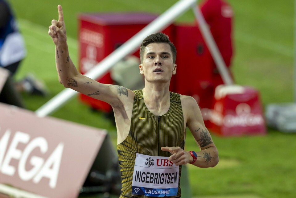 LØP: Jakob Asserson Ingebrigtsen løp 3 000 meter på tiden 7.17,55. Jakob Ingebrigtsen vant søndagens 3000 meter i polske Chorzów. Her fra Lausanne tidligere denne uken.