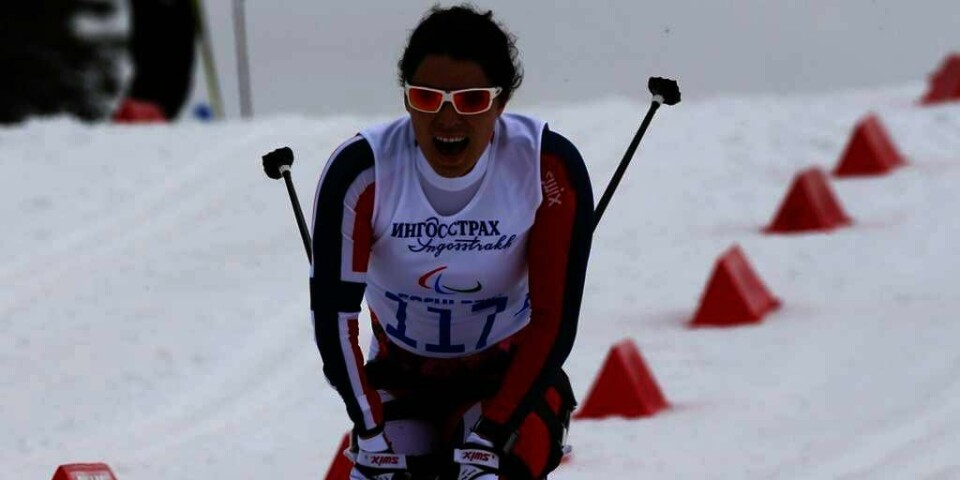 GLAD: Mariann Marthinsen vant sprint langrenn for sittende onsdag. Hun er kjempeglad for seieren.