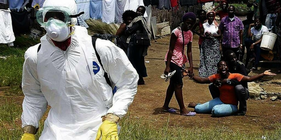 VAKSINE: Det er kommet en ny vaksine mot viruset ebola. Men ennå er det usikkert om den virker. Bildet er fra Monrovia i Liberia.