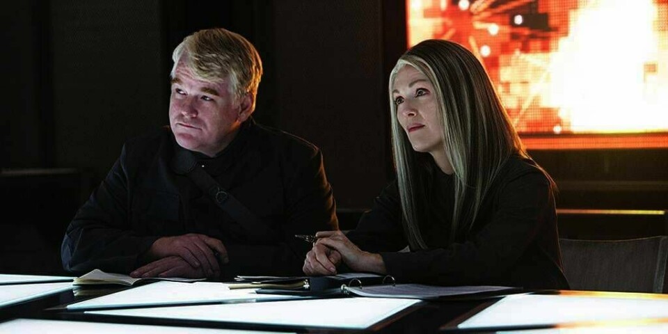 SISTE: Philip Seymour Hoffman (til venstre) døde tidligere i år. Men hans siste filmer er ennå ikke vist på kino. Tirsdag er det premiere på «The Hunger Games: Mockingjay – del 1».