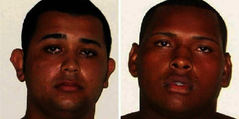 PÅGREPET:  En kvinne ble voldtatt flere ganger på en buss i Rio de Janeiro i Brasil. To menn er pågrepet. Politiet har sendt ut bilde av dem.