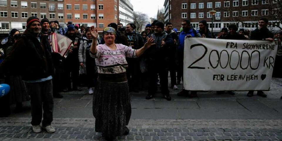 BOLIGER: Romfolk i Oslo demonstrerte for retten til et sted å bo.