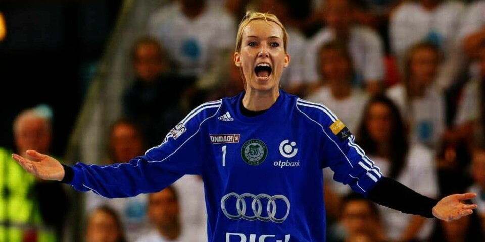 GOD:  Györs keeper Katrine Lunde Haraldsen gjorde en god jobb søndag. Derfor tapte Larvik den første av to finaler mot Györ.