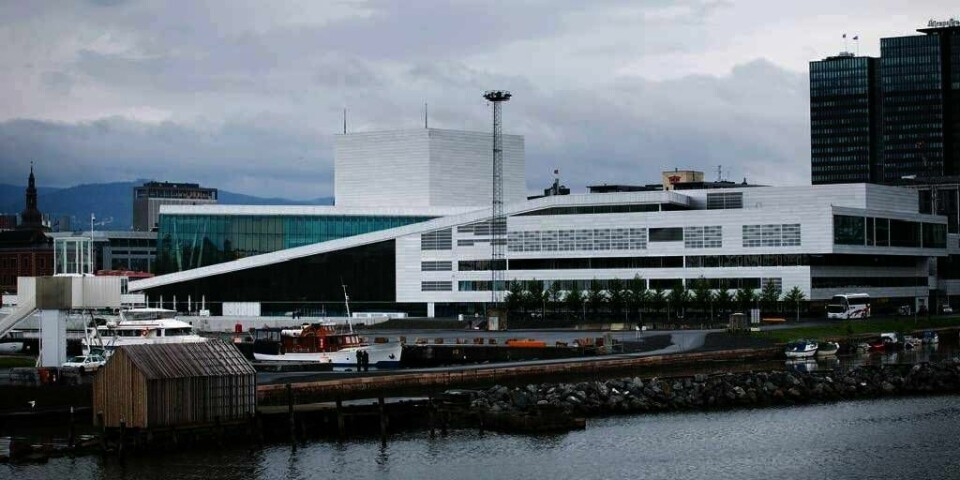 MUSEUM: Omtrent ved dette trehuset ved siden av operaen i Bjørvika skal det nye Munch-museet bygges. Tirsdag ble politikere i Oslo bystyre enige om hvor det skal ligge.