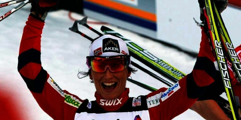 SEIER: Marit Bjørgen kunne juble etter seieren i Tour de Ski søndag.