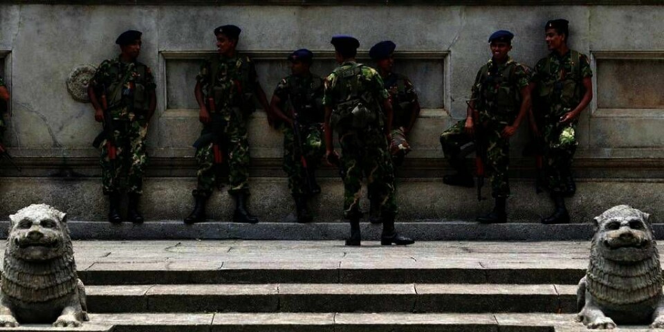 SOLDATER:  Krigen mellom regjeringens soldater og Tamiltigrene på Sri Lanka er over. Men fortsatt blir folk fengslet og torturert.
