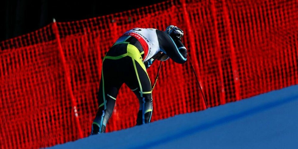 KJØRTE UT: Aksel Lund Svindal kjørte ut i sitt første renn i VM. Han kjørte svært uryddig.