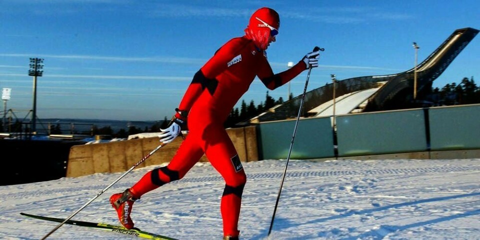 TESTER:  Petter Nortug (bildet), Marit Bjørgen og Kristin Størmer Steira testet ski-løypene i Holmenkollen onsdag. Der starter verdensmester-skapet (VM) på ski om 21 dager.