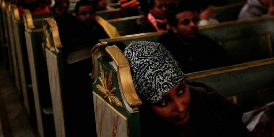 ASYL-PROTEST: Tseday Anbeso (bildet) er en av de over 60 etiopierne som oppholder seg i Oslo domkirke. De protesterer mot myndighetenes behandling av asylsøkere med etiopisk bakgrunn. Foto: Erlend Aas / Scanpix