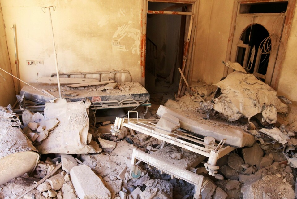ALEPPO: Sykehusene i Aleppo er ikke trygge. Dette sykehuset ble bombet for andre gang på få dager.