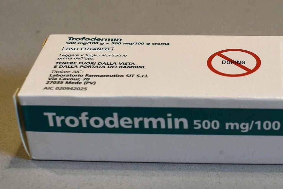 ADVARSEL: På pakken til kremen var det advarsel. Likevel ble kremen gitt til Johaug av legen.