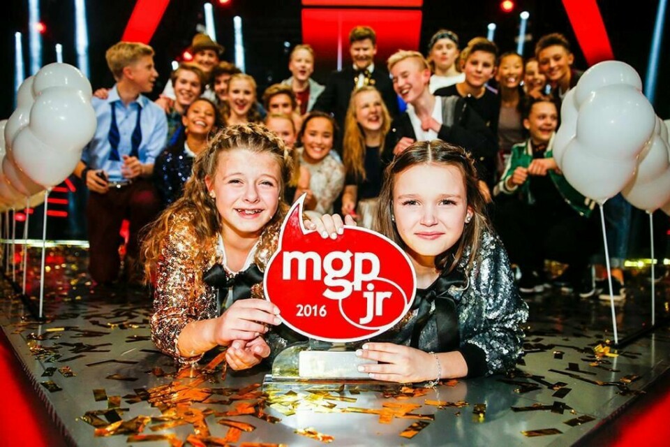 VANT: Anna og Vilde vant årets finale i Melodi Grand Prix Junior.