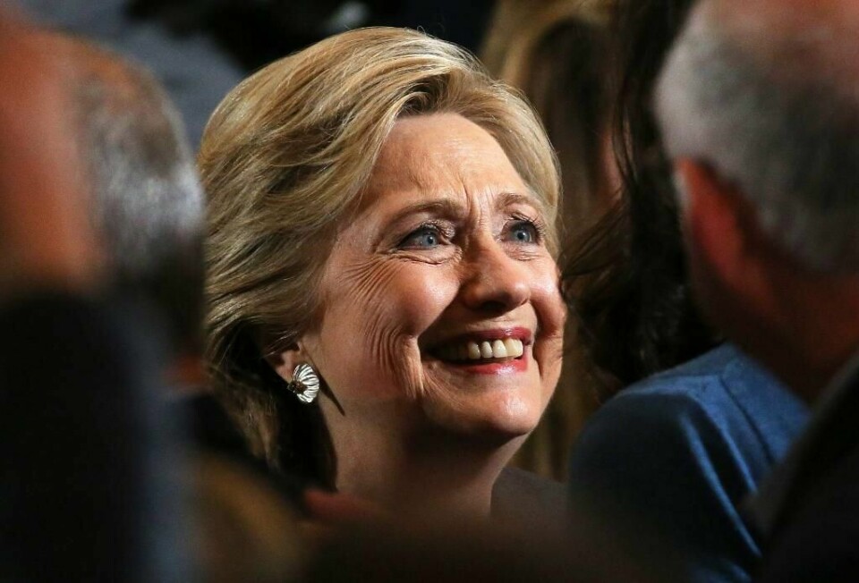 TAKK: Hillary Clinton takket for å ha vært med i kampen for å bli president. Og ba samtidig folk om å jobbe for det de tror på.
