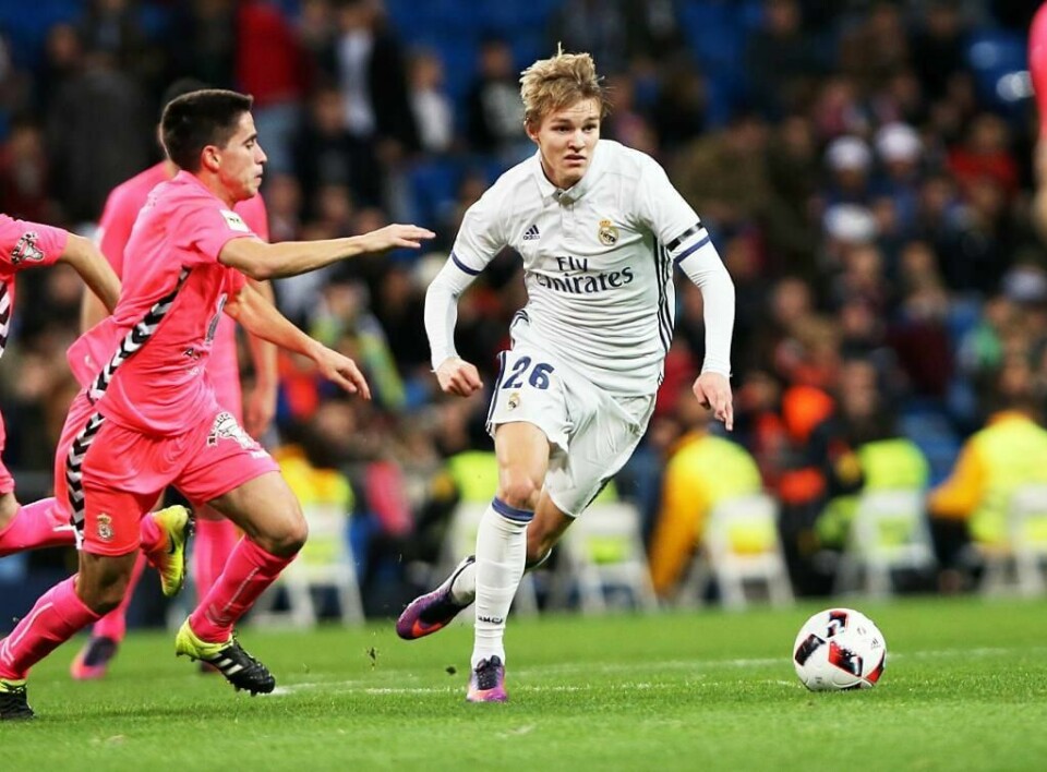 IMPONERTE: Martin Ødegaard spilte fra start for Real Madrid. Han imponerte en tidligere fotball-stjerne.