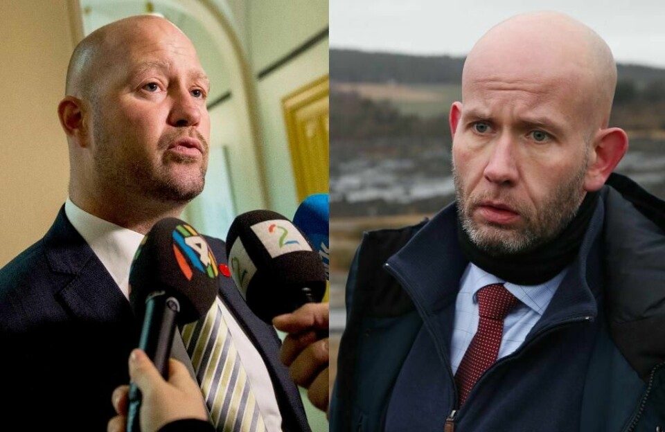 SLUTTER: Anders Anundsen (til venstre) slutter som justisminster. Tord Lien (til høyre) slutter som minister for olje- og energi.