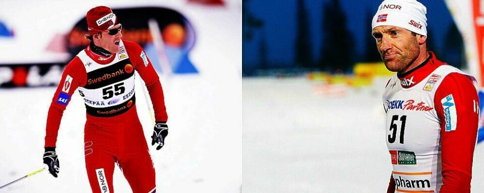 SPENTE: Jens Arne Svartedal (til venstre) og Odd-Bjørn Hjelmeset vil til De olympiske leker (OL). De må gjøre det bra i Norges-mesterskapet (NM) for å bli tatt ut.
