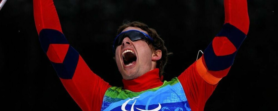 VANT: Nils-Erik Ulset vant gull i Paralympics onsdag. Det var hans tredje medalje i lekene i Canada.