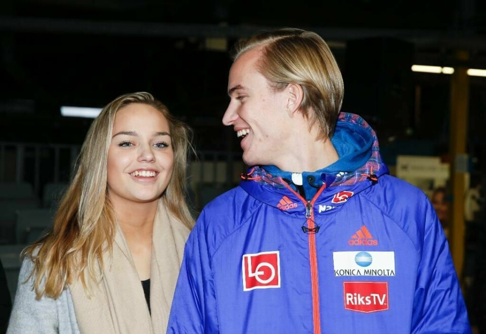 FORELSKET: Daniel-André Tande har snakket med kjæresten hver dag under VM.