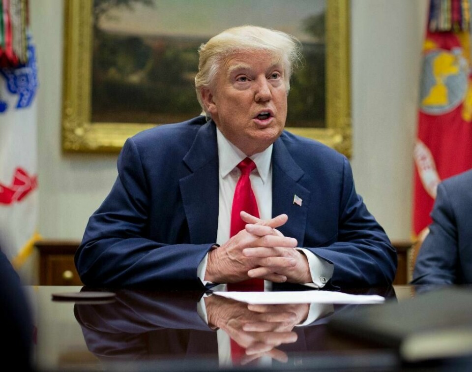 LØNN: President Donald Trump vil ikke ha lønn. Han vil gi lønna bort til en organisasjon.