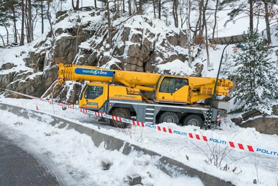 ULYKKE: Politiet har funnet feil på bremsene på kranbilen. En fem år gammel gutt døde da kranbilen skled inn på gangveien.