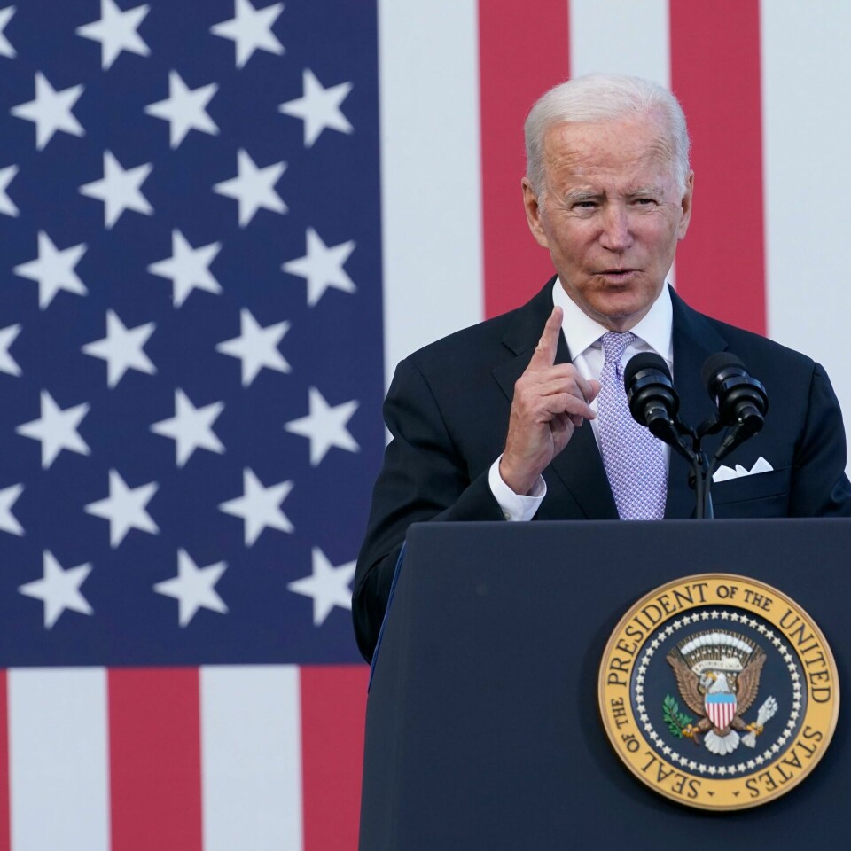 LOVER: Joe Biden lover at USA vil støtte Taiwan hvis landet blir truet. President Joe Biden drar til Scranton i Pennsylvania for å forklare vanlige velgere hvorfor det er så viktig å få vedtatt de to gigantiske hjelpepakkene i Senatet.Foto: AP / NTB