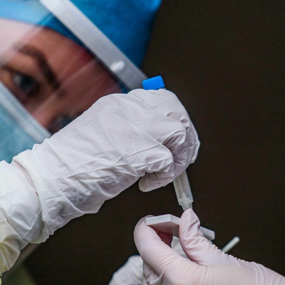 TESTER: Flere tester viser smitte med korona den siste uka. Foto: Håkon Mosvold Larsen / NTB Bildet er av en laboratoriemedarbeider som jobber med en koronatest. Foto: Håkon Mosvold Larsen / NTB / NPK