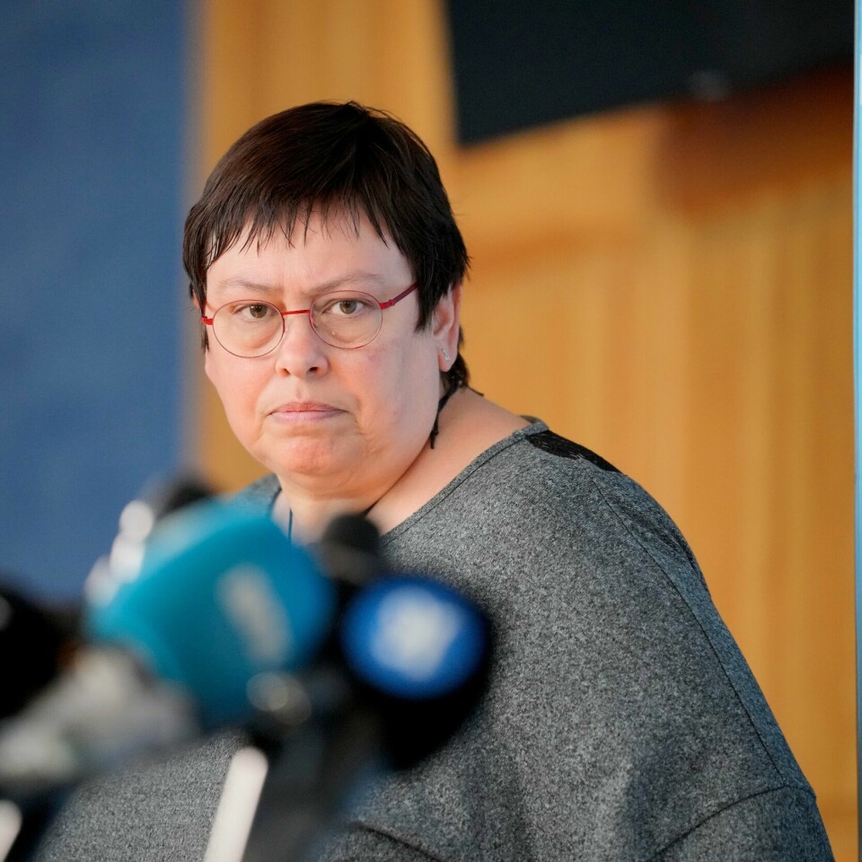 SMITTE: Det har ikke vært så høy smitte siden jul. Ordfører Rita Ottervik har kalt inn til et ekstra møte torsdag. Ordfører Rita Ottervik under pressekonferansen mandag. Foto: Ole Martin Wold / NTB