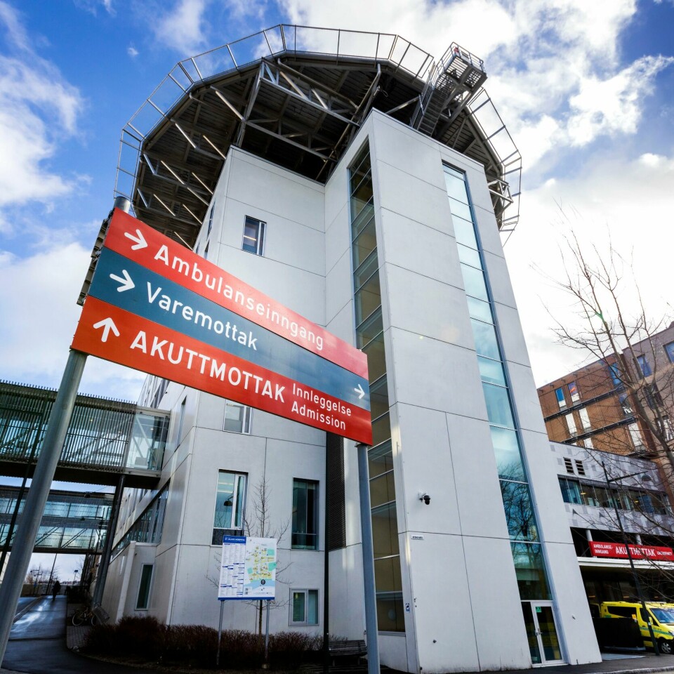 GULT: St. Olavs hospital er nå i gul beredskap. Bildet er av sykehuset St. Olavs hospital i Trondheim. Foto: Gorm Kallestad / NTB